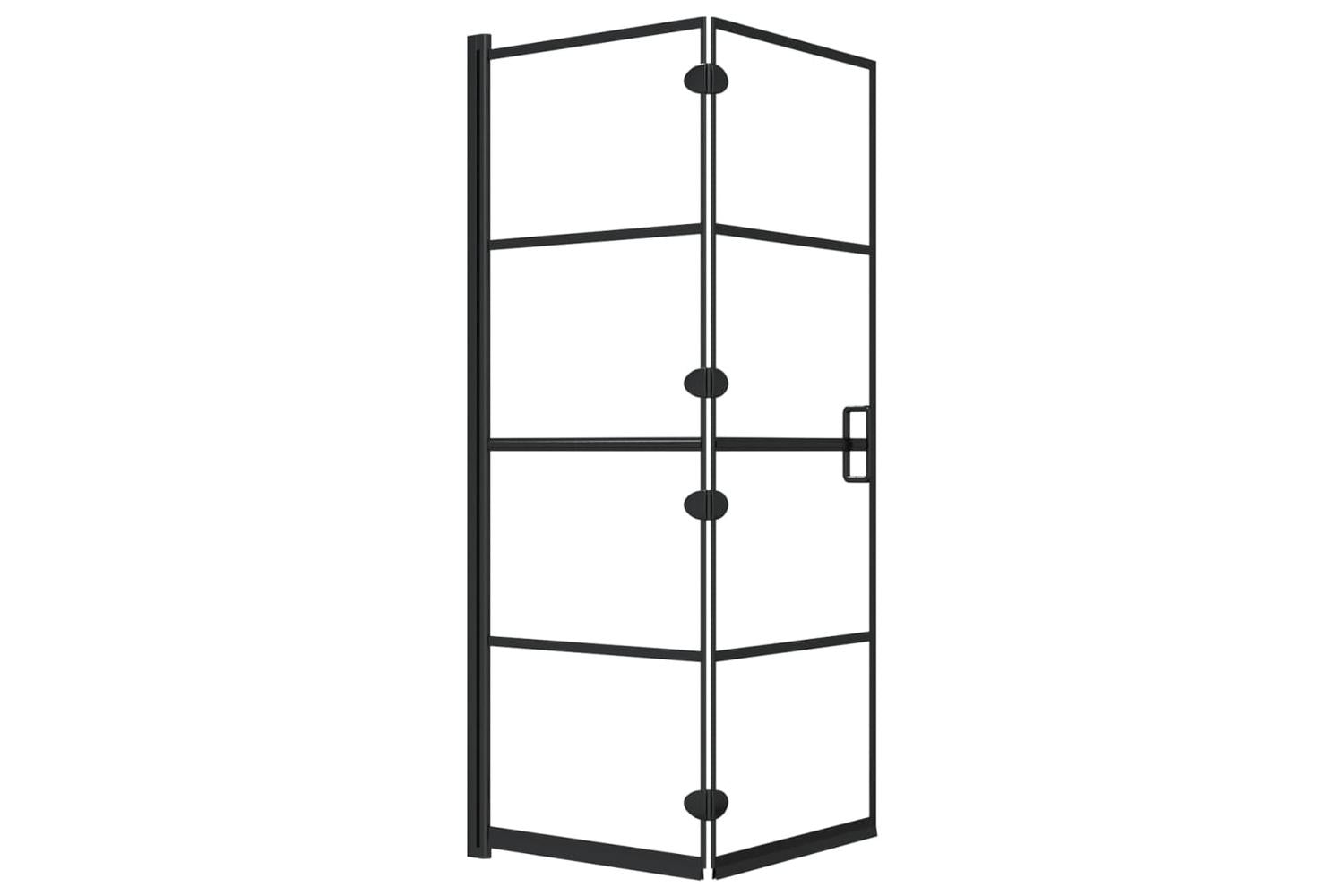 vidaXL 150744 Folding Shower Enclosure Esg 100x140cm Black-2