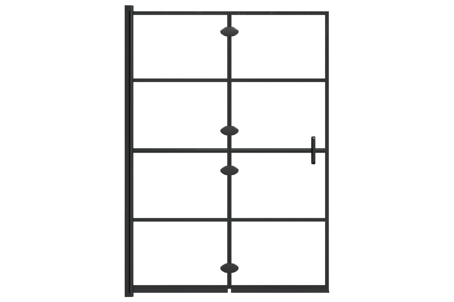 vidaXL 150744 Folding Shower Enclosure Esg 100x140cm Black-5