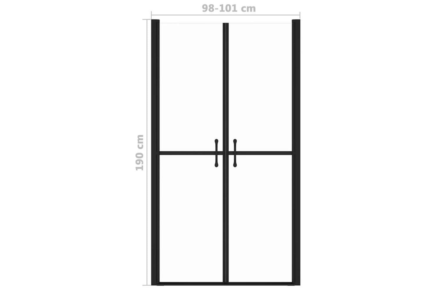 vidaXL 150830 Shower Door Clear Esg (98-101)x190cm-5