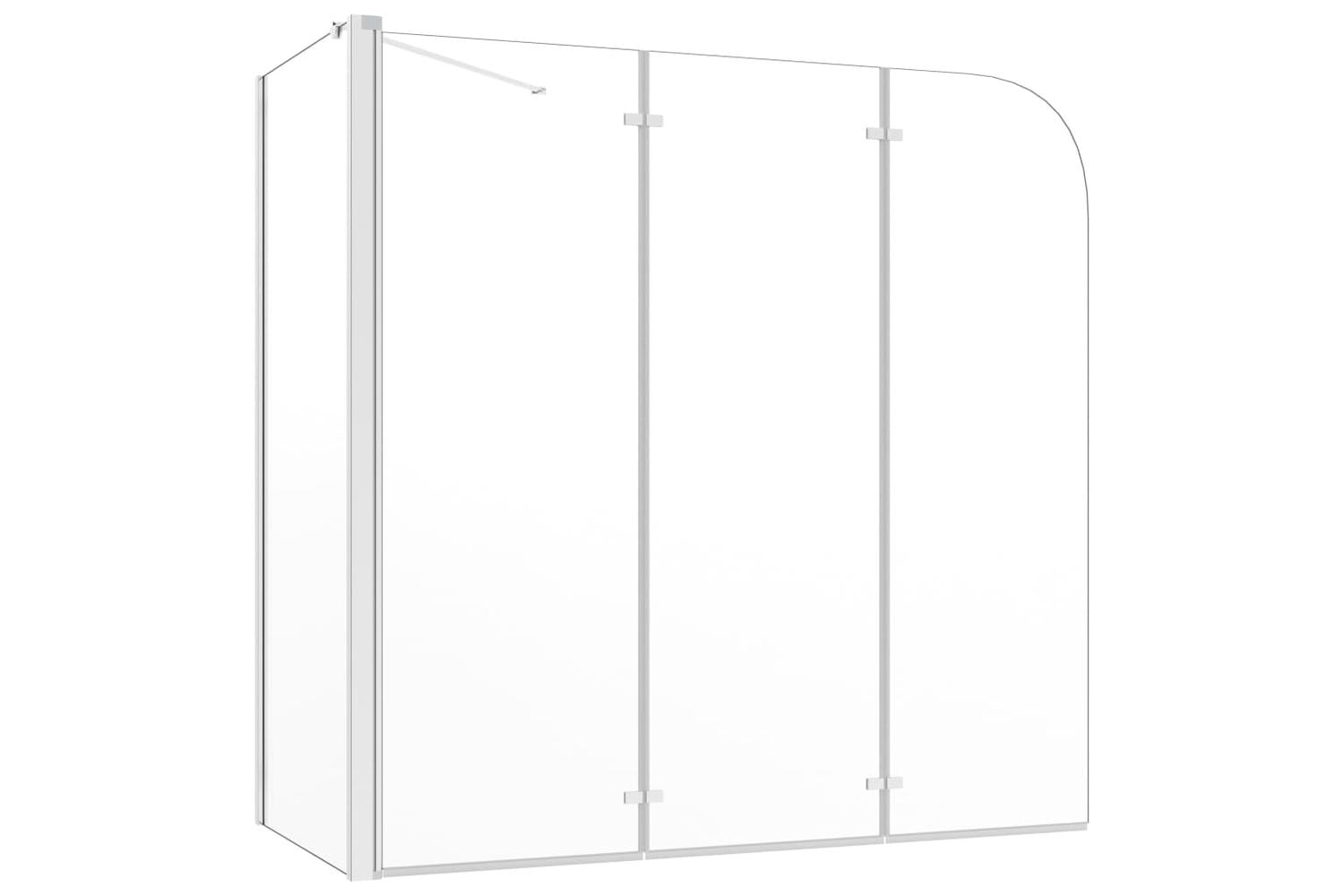 vidaXL 146227 Bath Enclosure 120x69x130cm Tempered Glass Transparent-2