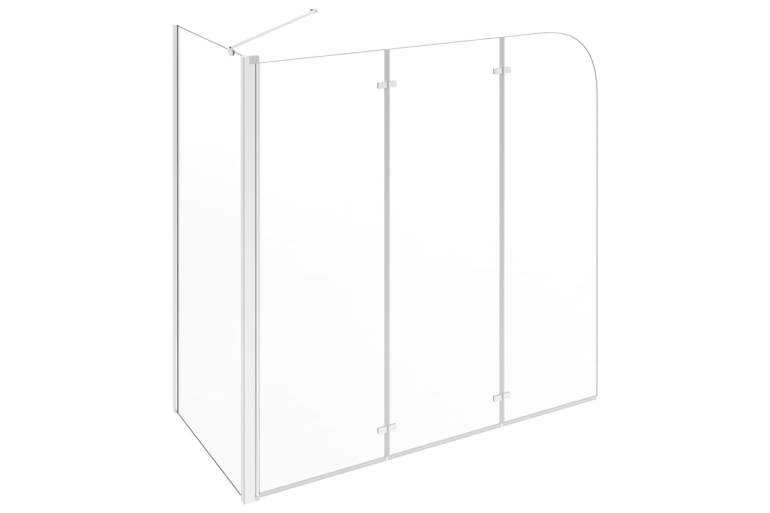 vidaXL 146227 Bath Enclosure 120x69x130cm Tempered Glass Transparent-4