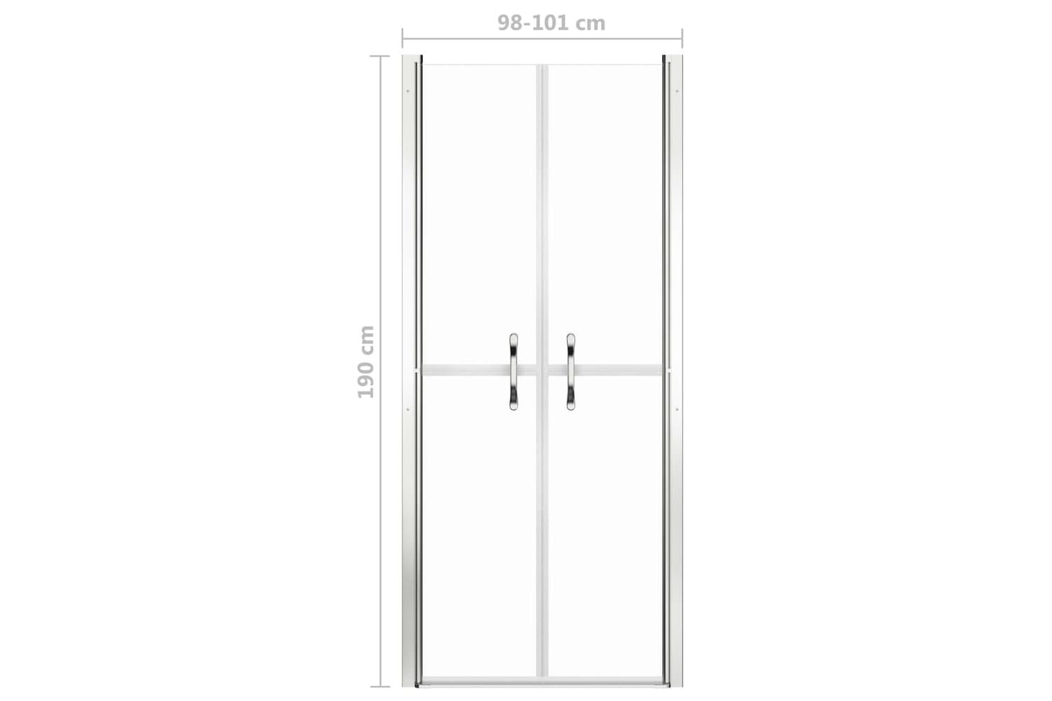 vidaXL 148784 Shower Door Clear Esg 101x190cm-5