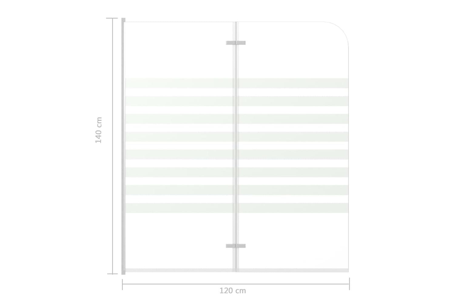 vidaXL 146225 Bath Enclosure 120x140cm Tempered Glass Stripe-8