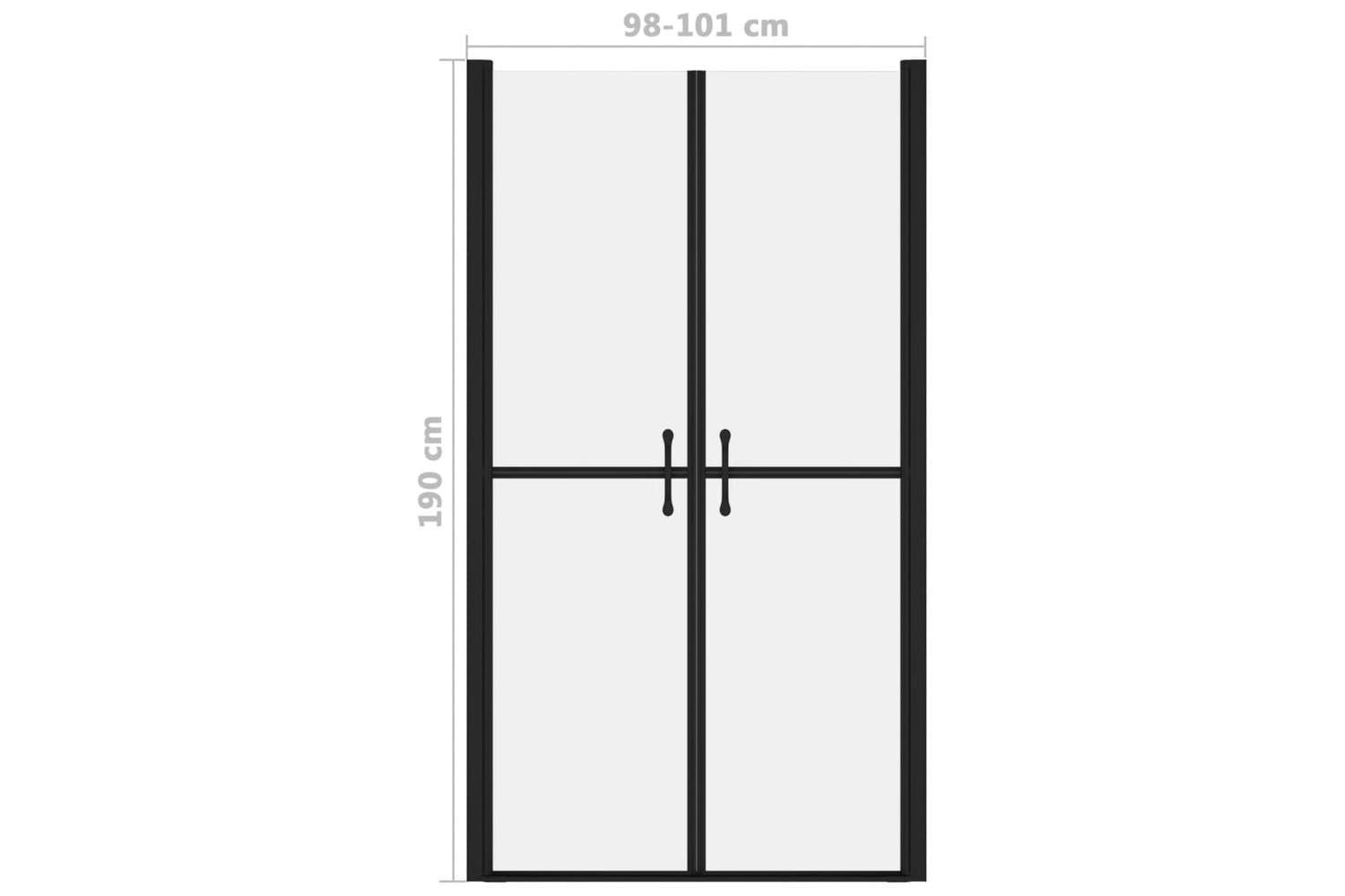 vidaXL 150844 Shower Door Frosted Esg (98-101)x190cm-5
