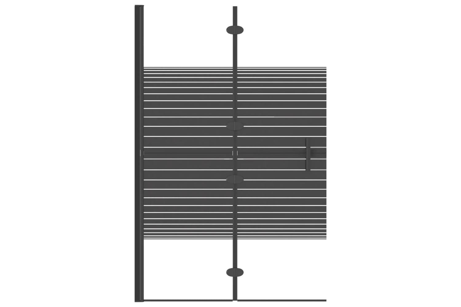 vidaXL 150740 Folding Shower Enclosure Esg 80x140cm Black-3