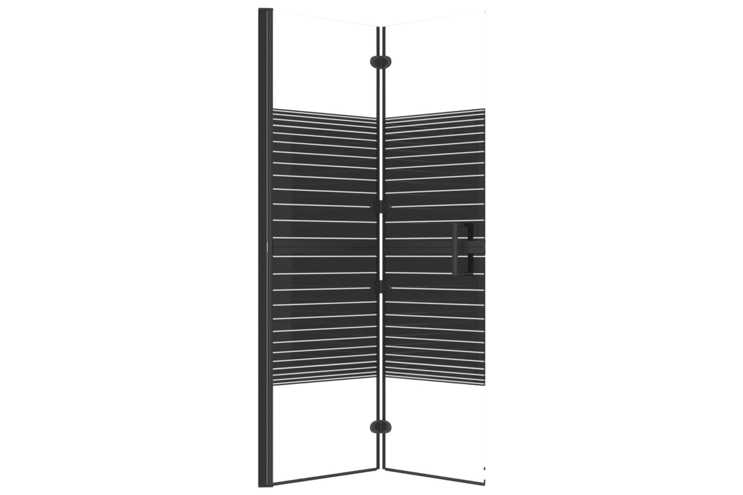 vidaXL 150740 Folding Shower Enclosure Esg 80x140cm Black-4