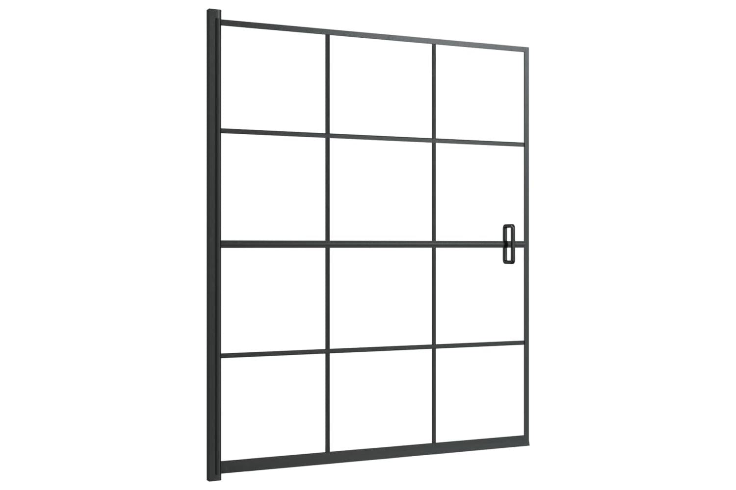 vidaXL 150748 Shower Enclosure Esg 116x140cm Black-2
