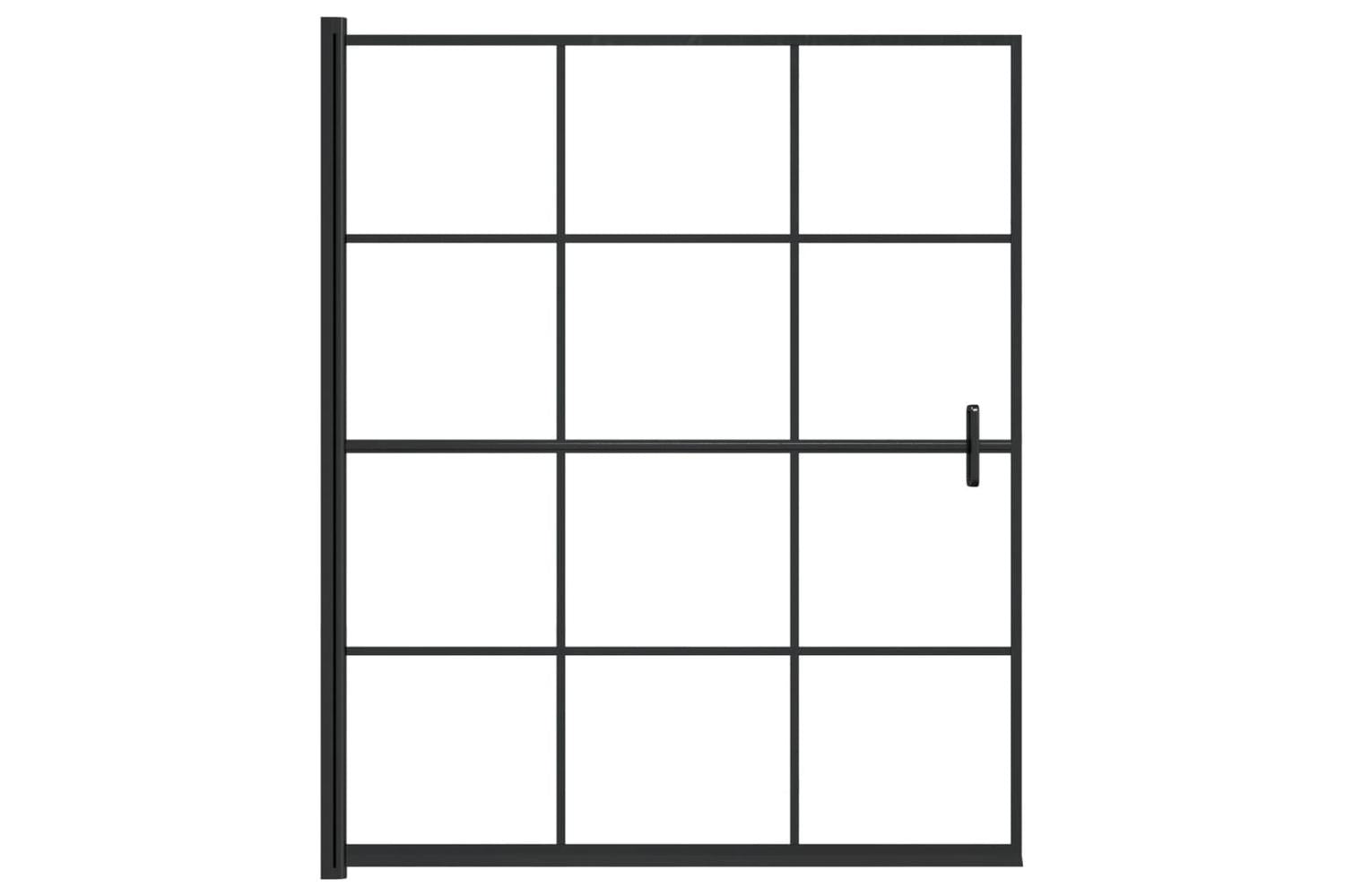 vidaXL 150748 Shower Enclosure Esg 116x140cm Black-3