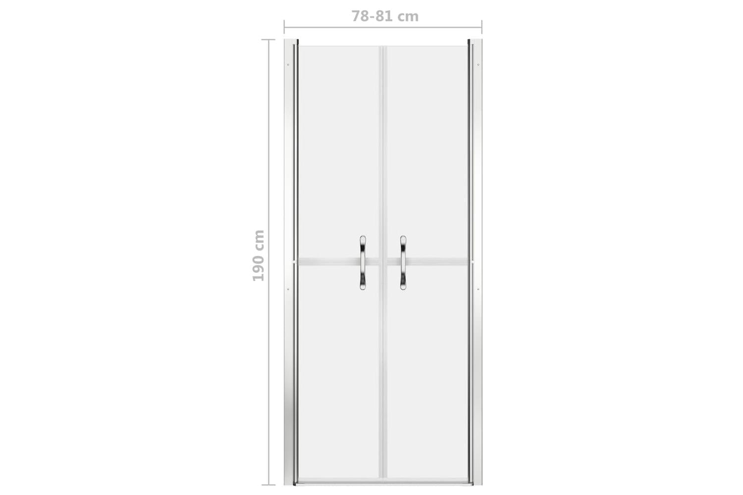 vidaXL 148794 Shower Door Frosted Esg 81x190cm-5