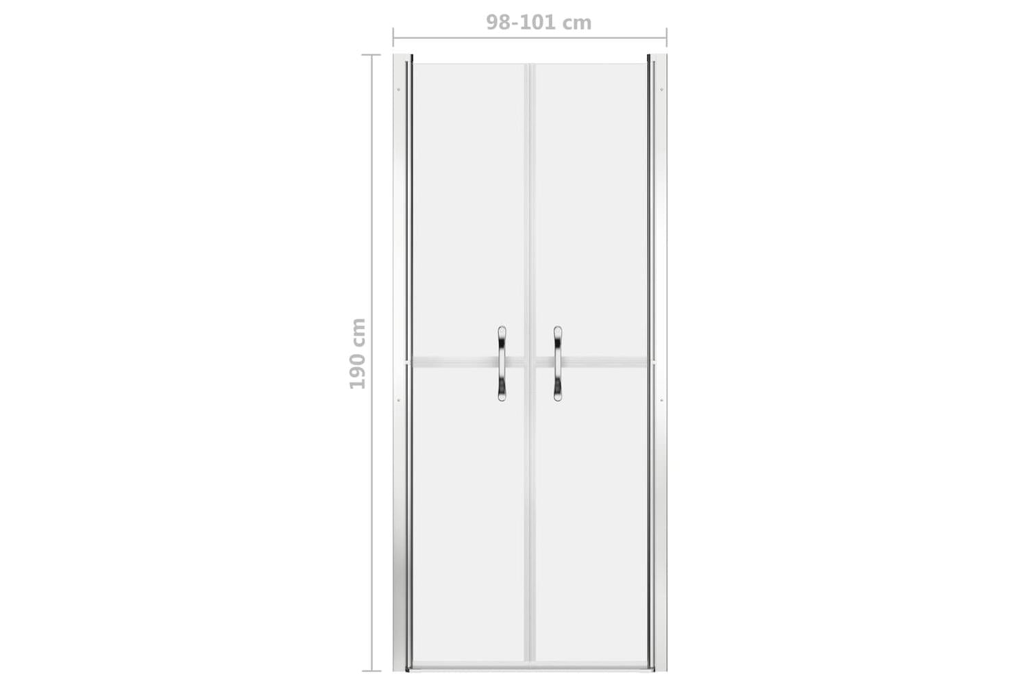 vidaXL 148798 Shower Door Frosted Esg 101x190cm-5