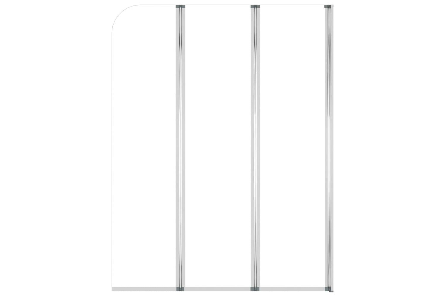 vidaXL 146228 Bath Enclosures 2 Pcs 104x130cm Tempered Glass Transparent-5