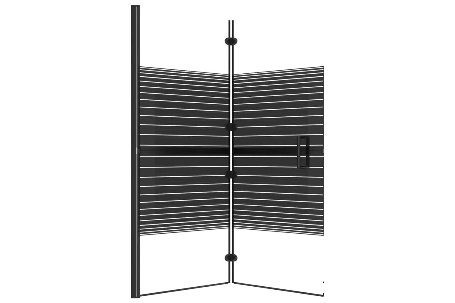 vidaXL 150742 Folding Shower Enclosure Esg 120x140cm Black-4