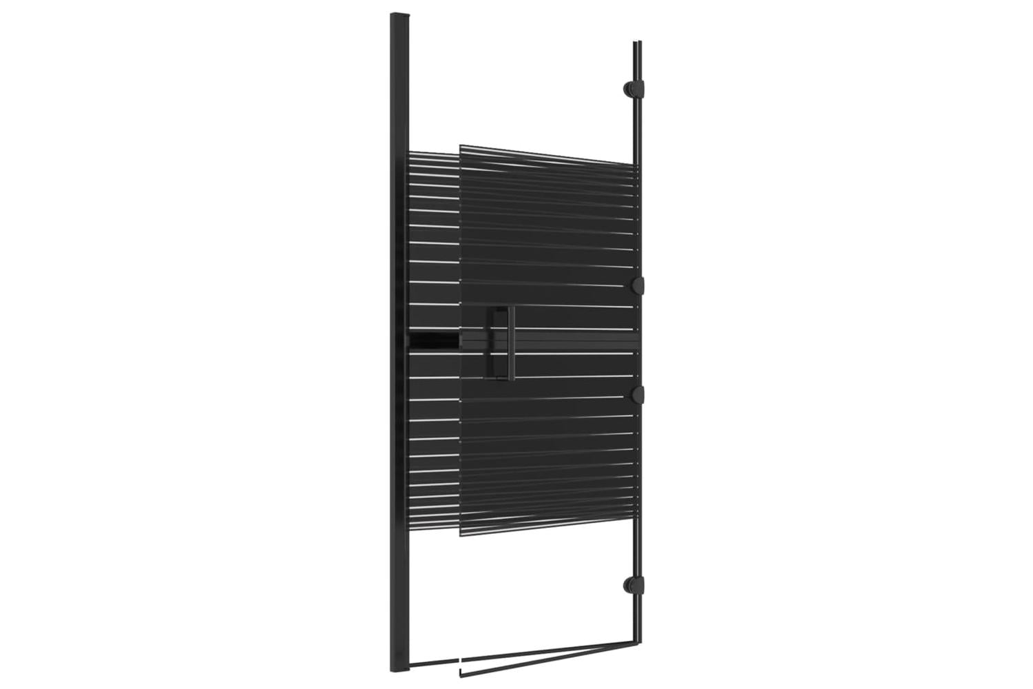 vidaXL 150742 Folding Shower Enclosure Esg 120x140cm Black-5