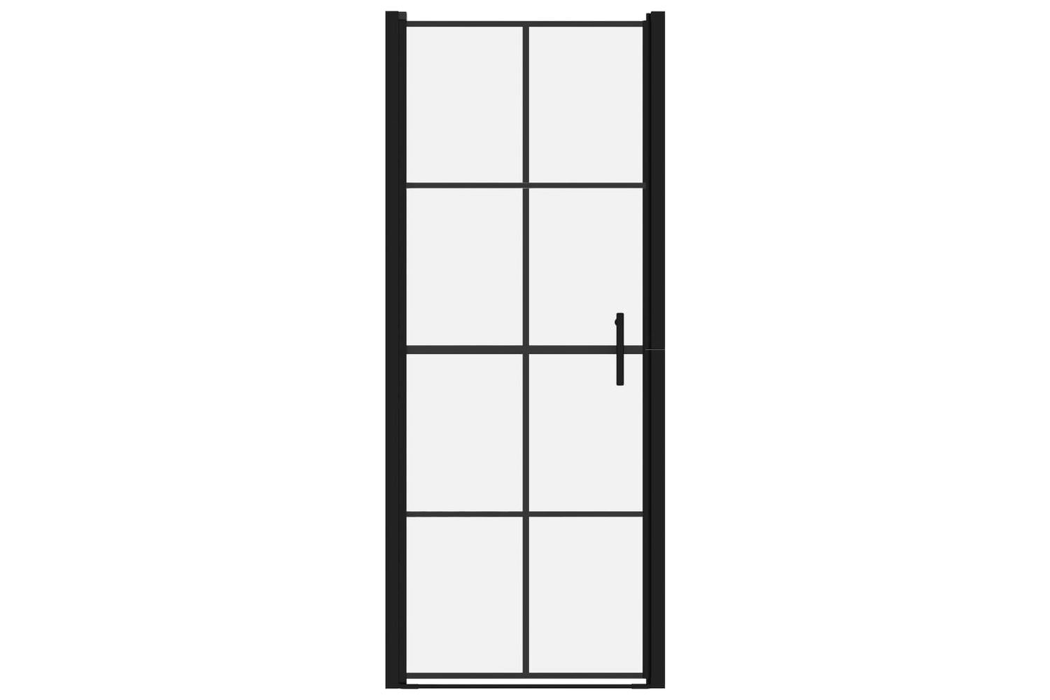 vidaXL 148890 Shower Doors Tempered Glass 81x195cm Black-3