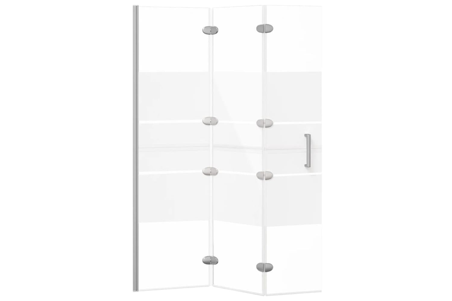 vidaXL 150738 Folding Shower Enclosure Esg 100x140cm White-4