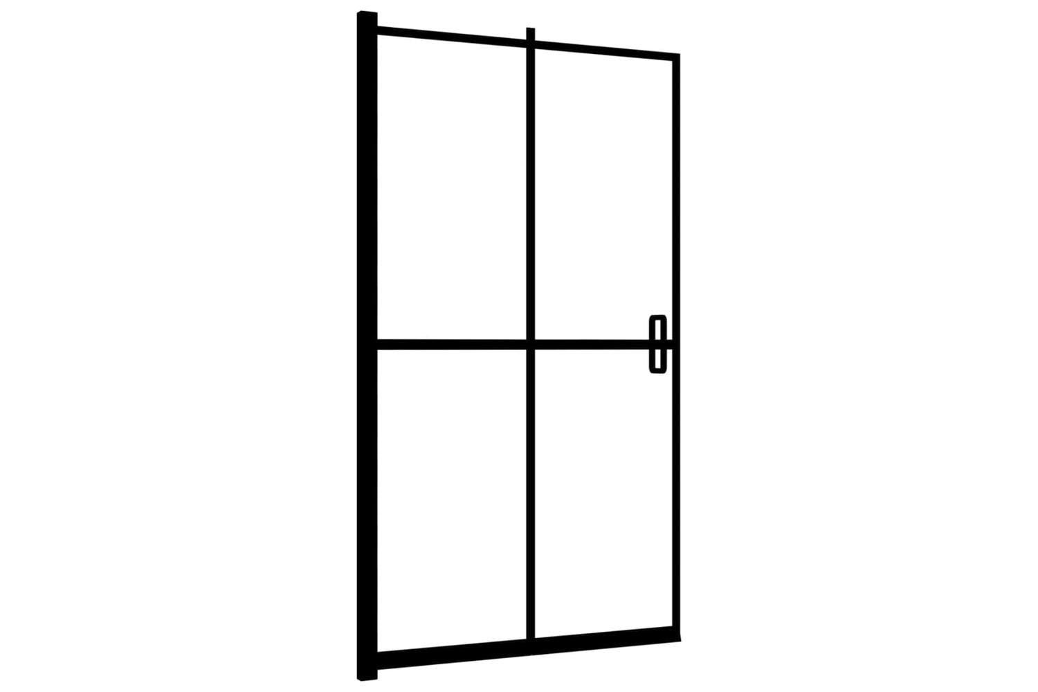 vidaXL 150818 Folding Shower Enclosure Esg 80x140cm Black-4
