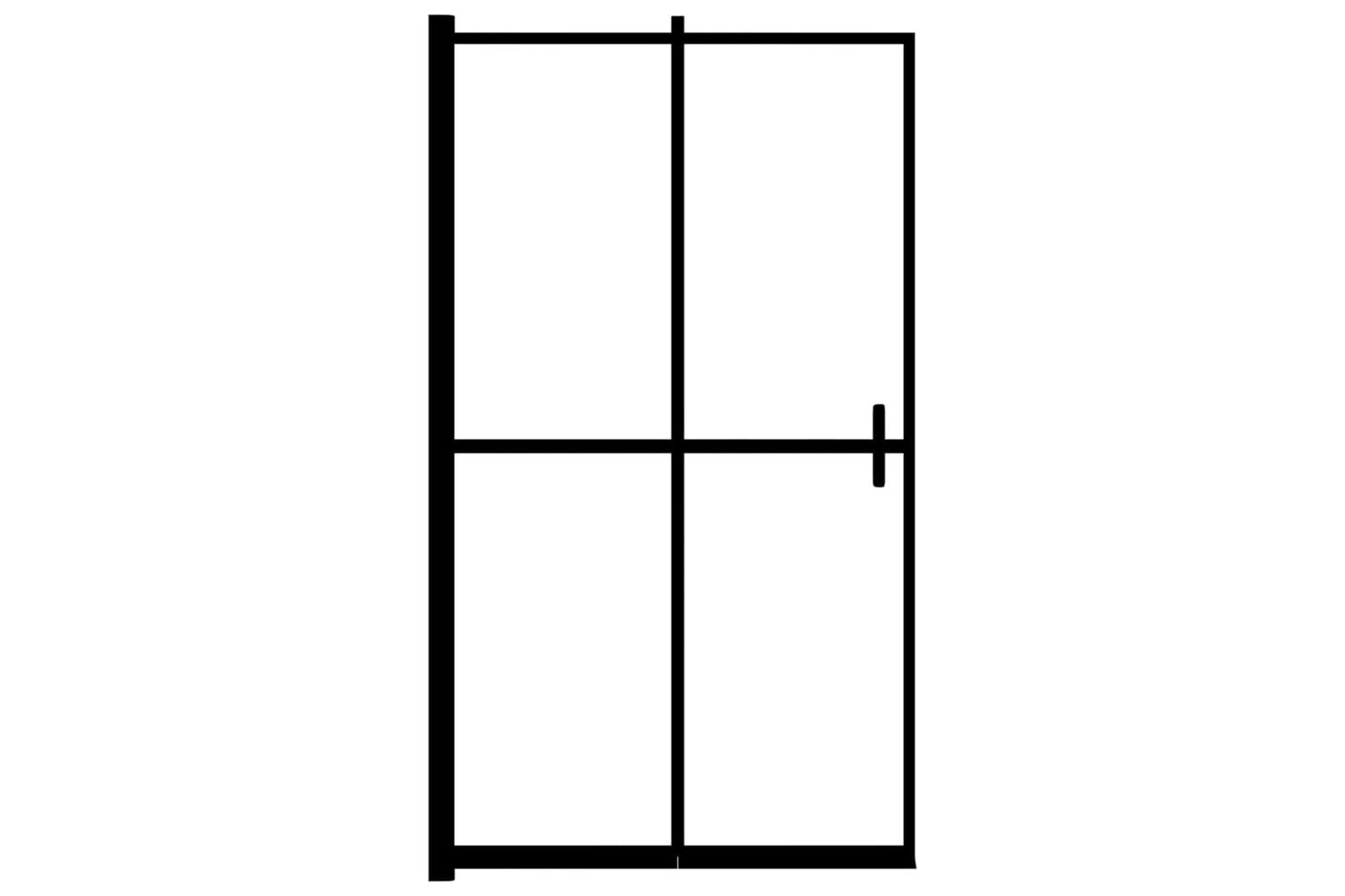 vidaXL 150818 Folding Shower Enclosure Esg 80x140cm Black-5