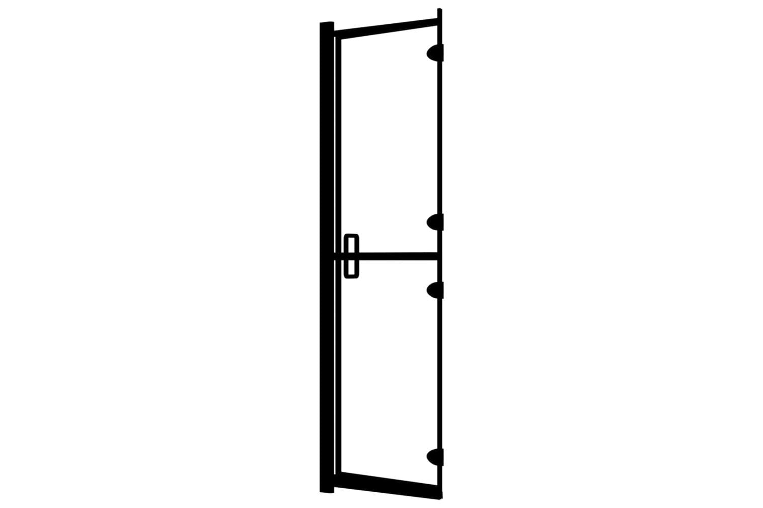 vidaXL 150818 Folding Shower Enclosure Esg 80x140cm Black-6