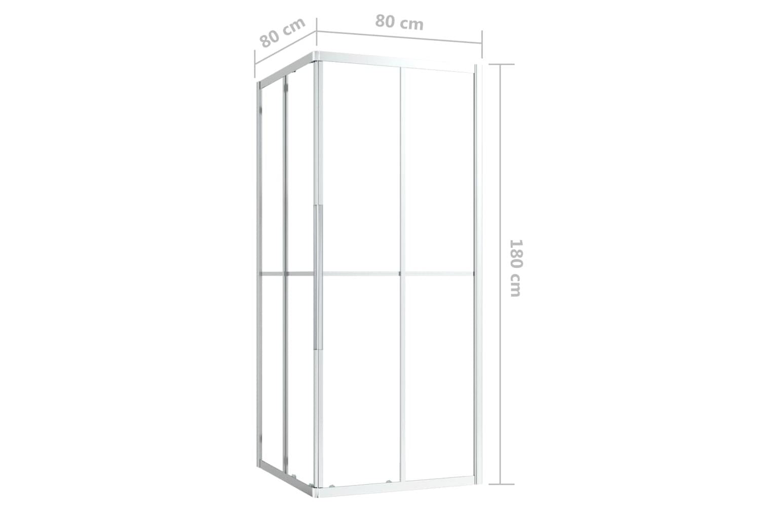 vidaXL 150758 Shower Cabin Esg 80x80x180cm-9