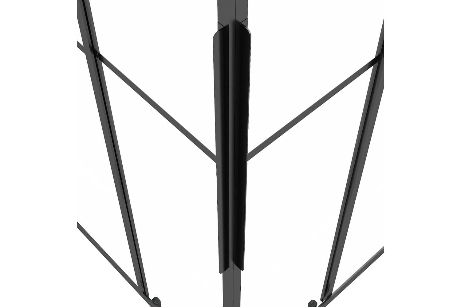 vidaXL 151853 Shower Cabin Half Frosted Esg 80x80x180cm Black-8
