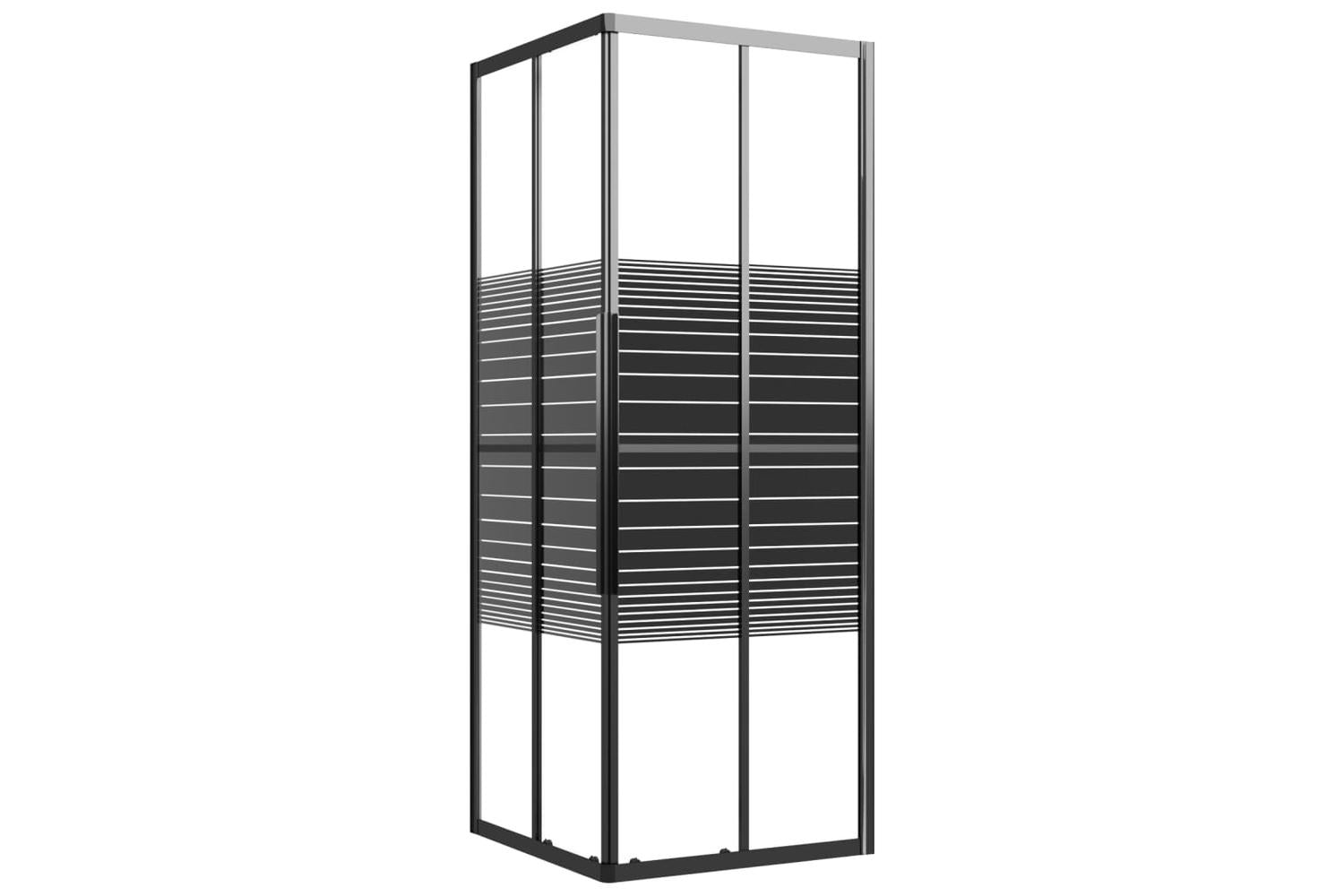 vidaXL 151849 Stripe Shower Cabin Esg 80x80x180cm Black