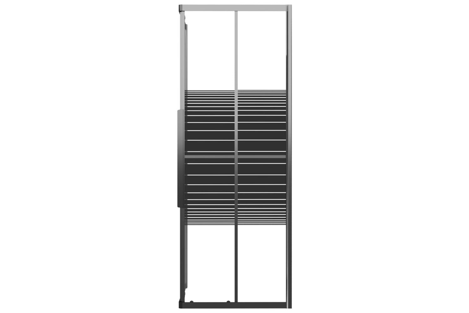 vidaXL 151849 Stripe Shower Cabin Esg 80x80x180cm Black-3