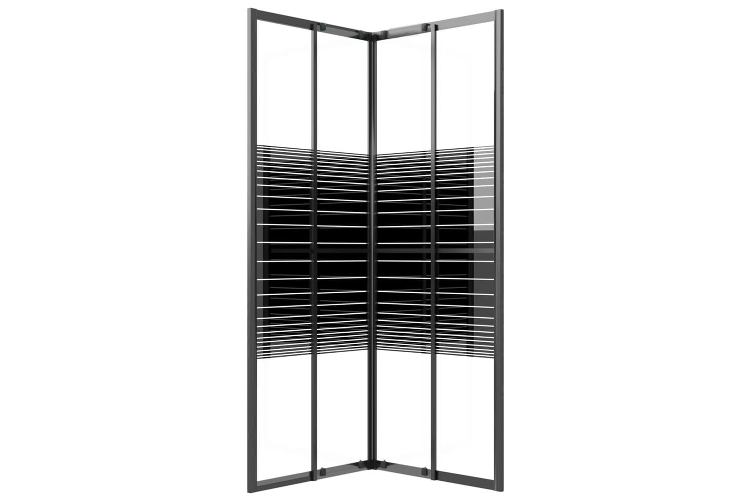 vidaXL 151849 Stripe Shower Cabin Esg 80x80x180cm Black-5