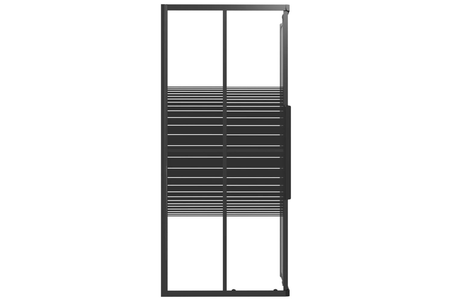 vidaXL 151850 Stripe Shower Cabin Esg 90x70x180cm Black-4