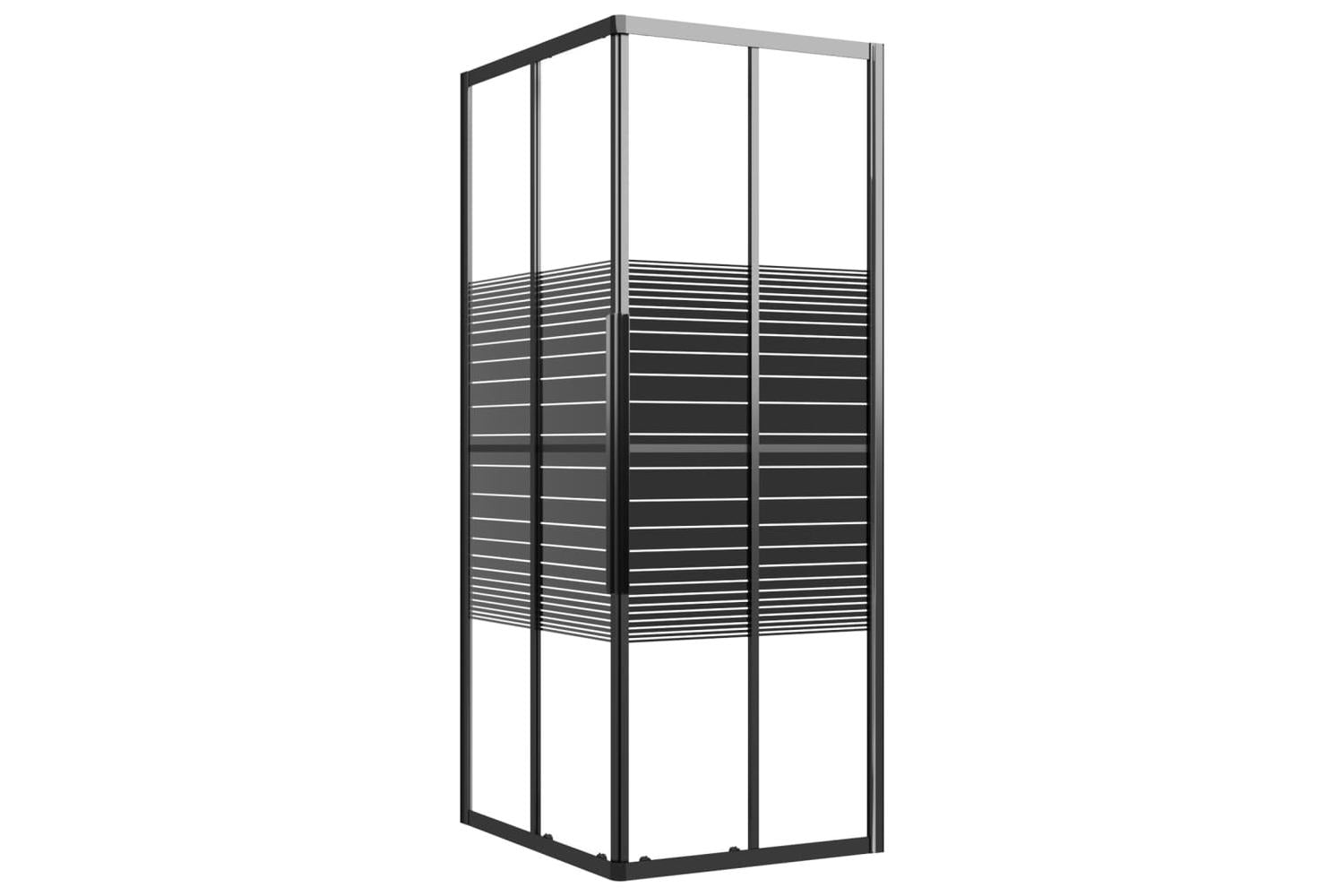 vidaXL 151848 Stripe Shower Cabin Esg 80x70x180cm Black-2
