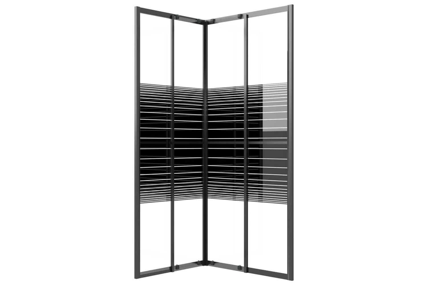 vidaXL 151848 Stripe Shower Cabin Esg 80x70x180cm Black-5
