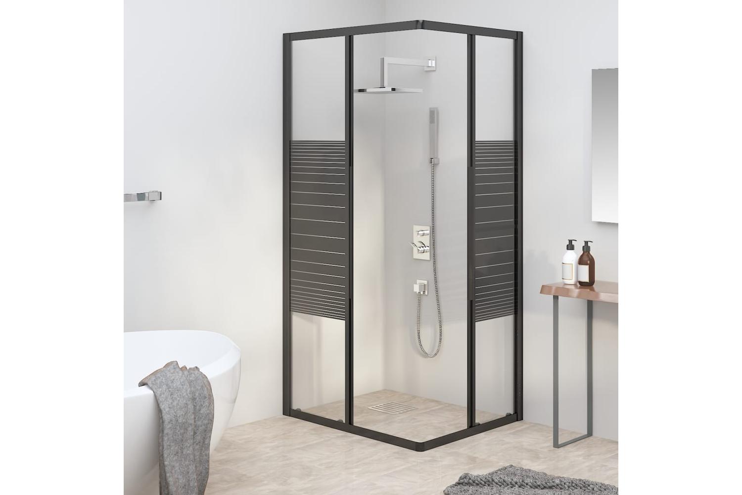 vidaXL 151848 Stripe Shower Cabin Esg 80x70x180cm Black-10
