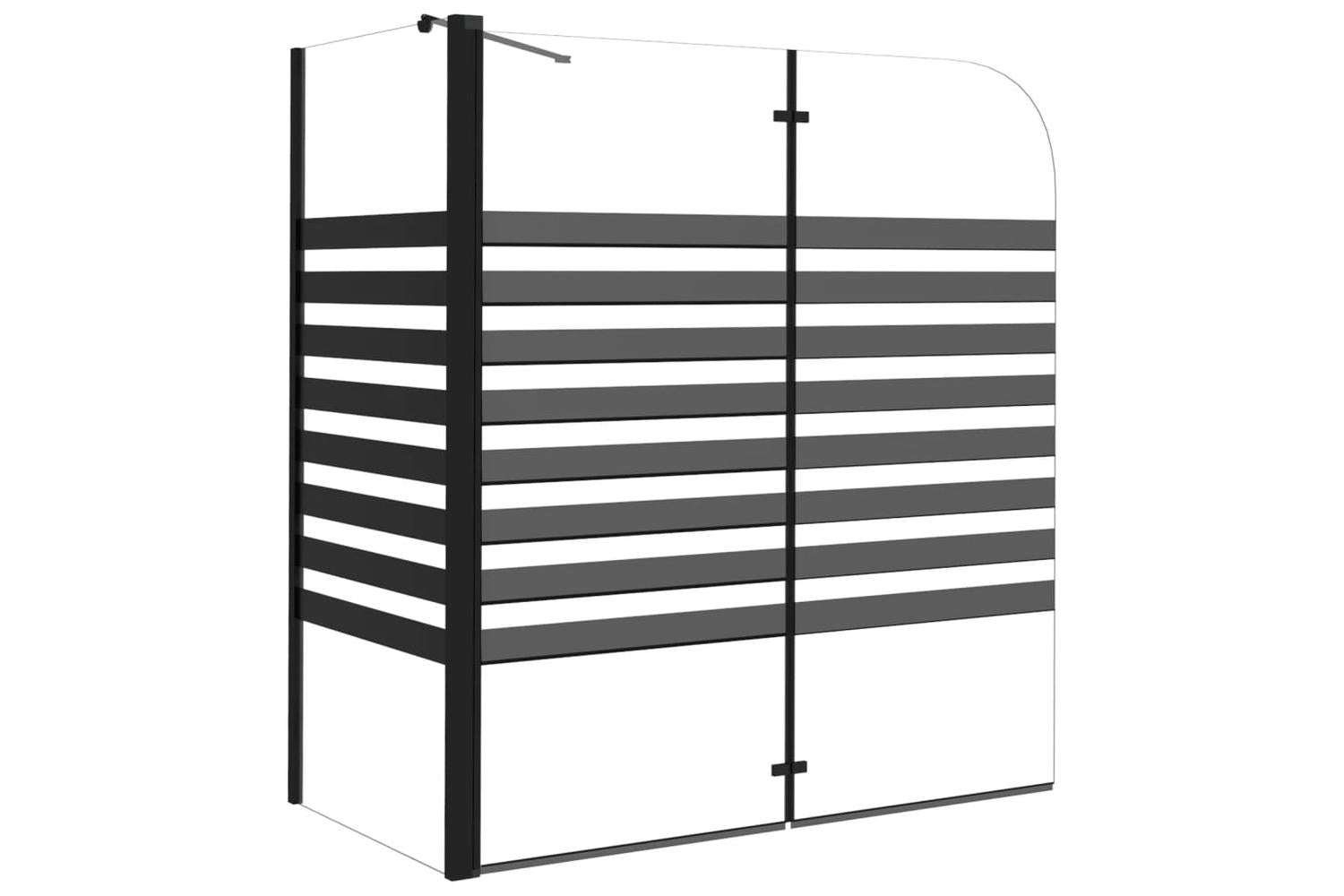 vidaXL 151863 Stripe Bath Enclosure 120x68x130cm Tempered Glass-2