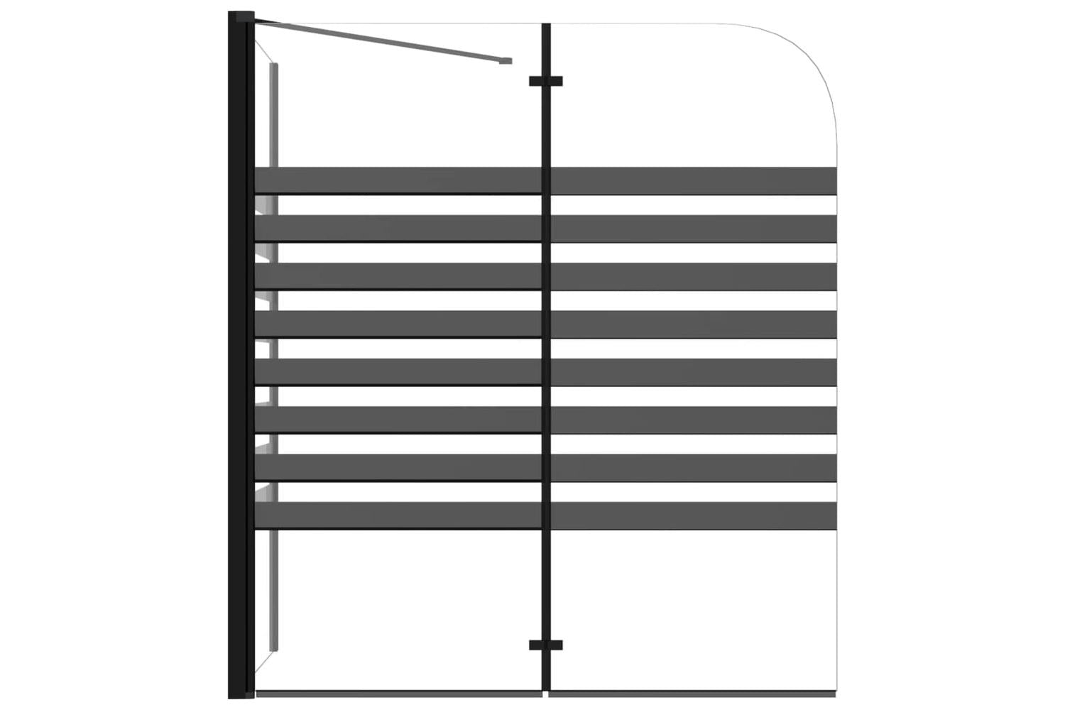 vidaXL 151863 Stripe Bath Enclosure 120x68x130cm Tempered Glass-4