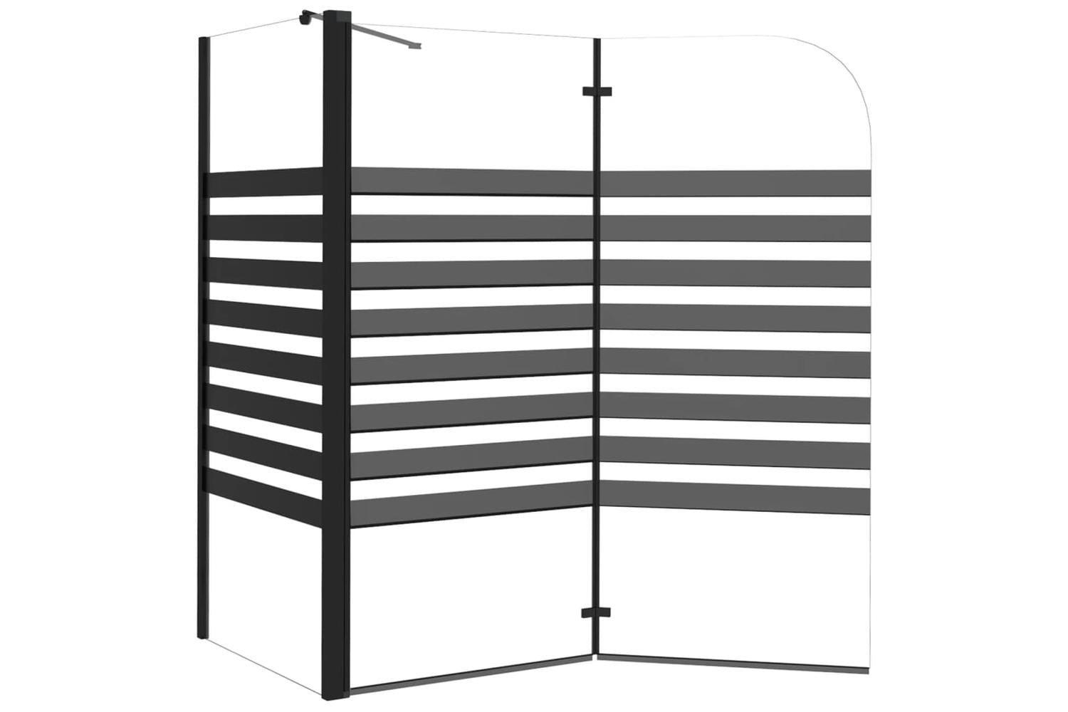 vidaXL 151863 Stripe Bath Enclosure 120x68x130cm Tempered Glass-5