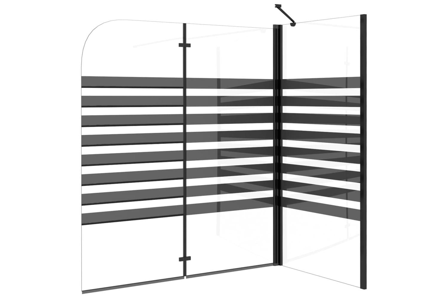 vidaXL 151863 Stripe Bath Enclosure 120x68x130cm Tempered Glass-7