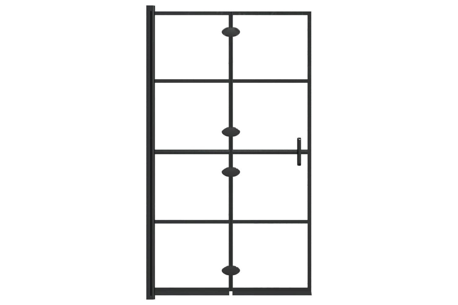 vidaXL 150743 Folding Shower Enclosure Esg 80x140cm Black-5