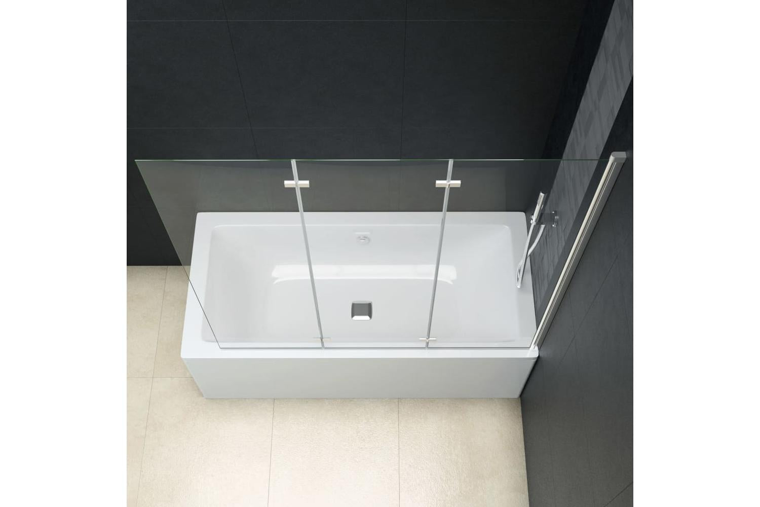vidaXL 144679 Folding Shower Enclosure 3 Panels ESG-6