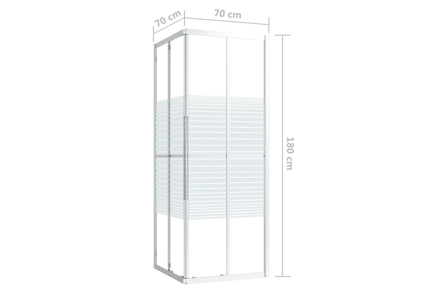 vidaXL 150760 Shower Cabin Esg 70x70x180cm-9