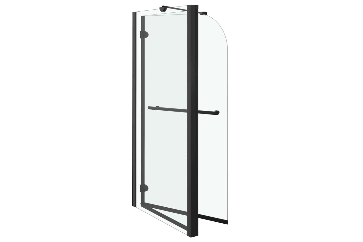 vidaXL 147190 Bi-folding Shower Enclosure Esg 120x68x130cm Black-4
