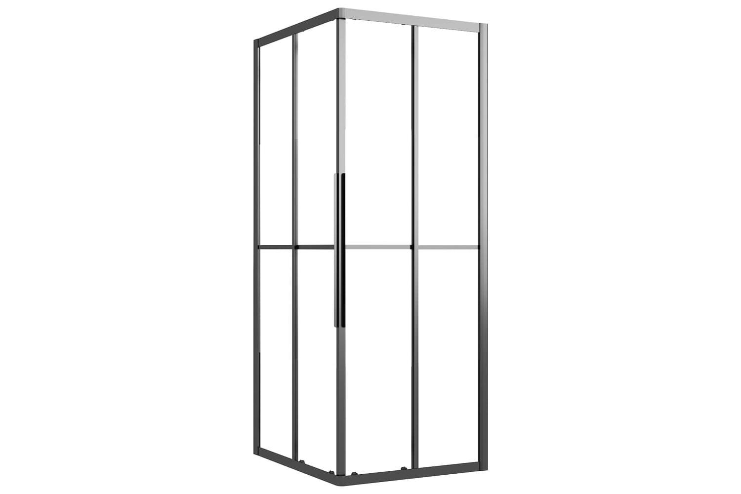 vidaXL 151852 Shower Cabin Half Frosted Esg 80x70x180cm Black-2