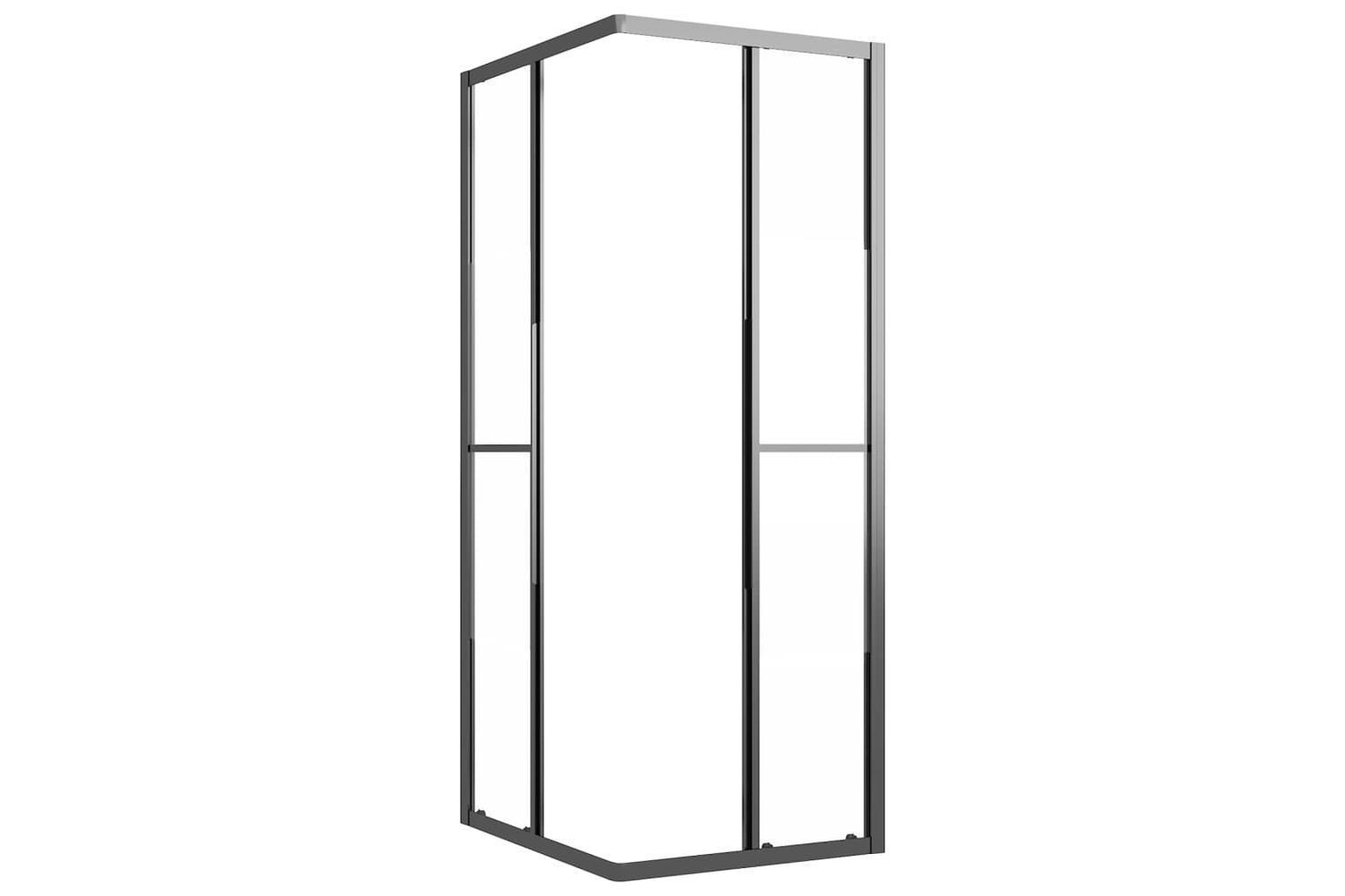 vidaXL 151852 Shower Cabin Half Frosted Esg 80x70x180cm Black-4