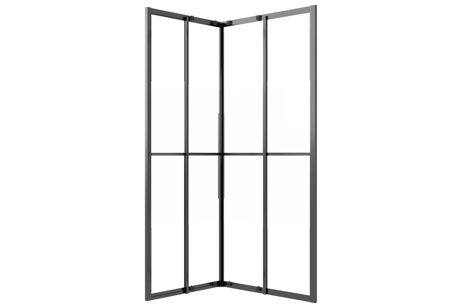 vidaXL 151852 Shower Cabin Half Frosted Esg 80x70x180cm Black-7