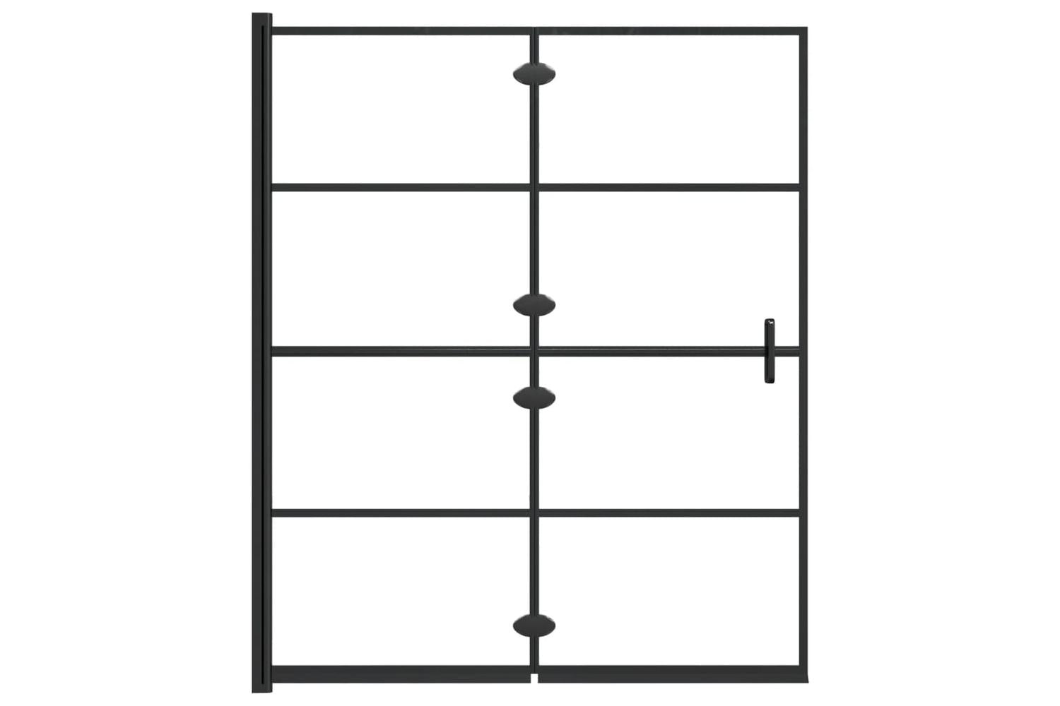 vidaXL 150745 Folding Shower Enclosure Esg 120x140cm Black-5