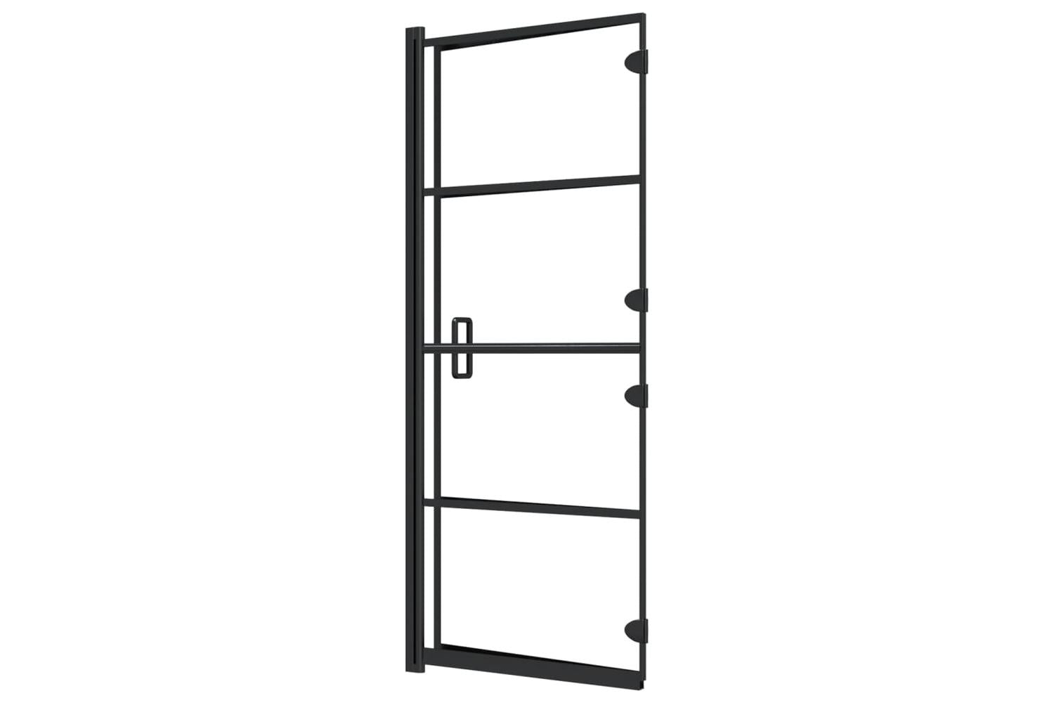 vidaXL 150745 Folding Shower Enclosure Esg 120x140cm Black-6
