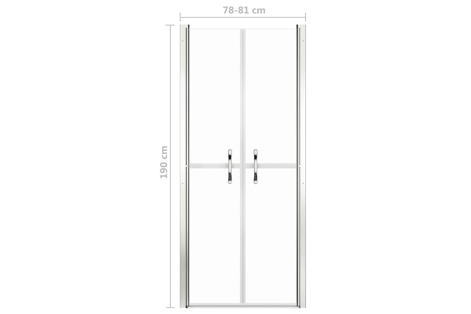 vidaXL 148780 Shower Door Clear Esg 81x190cm-5