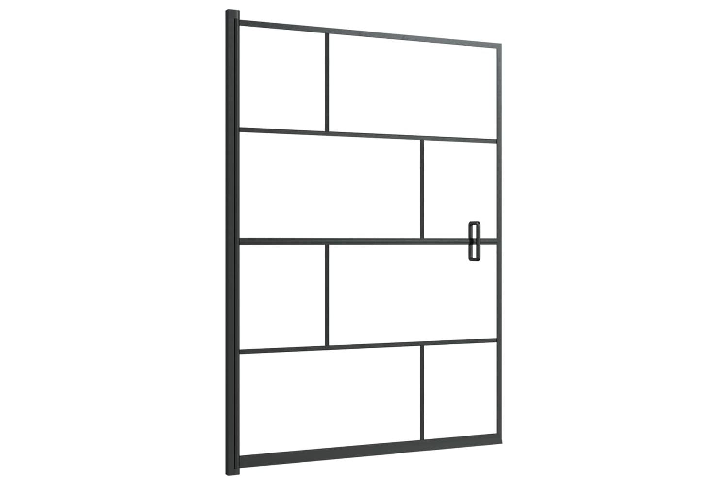 vidaXL 150750 Shower Enclosure Esg 100x140cm Black-2