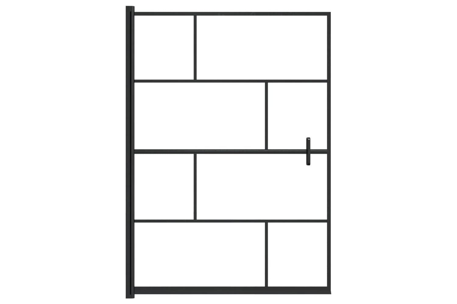 vidaXL 150750 Shower Enclosure Esg 100x140cm Black-3