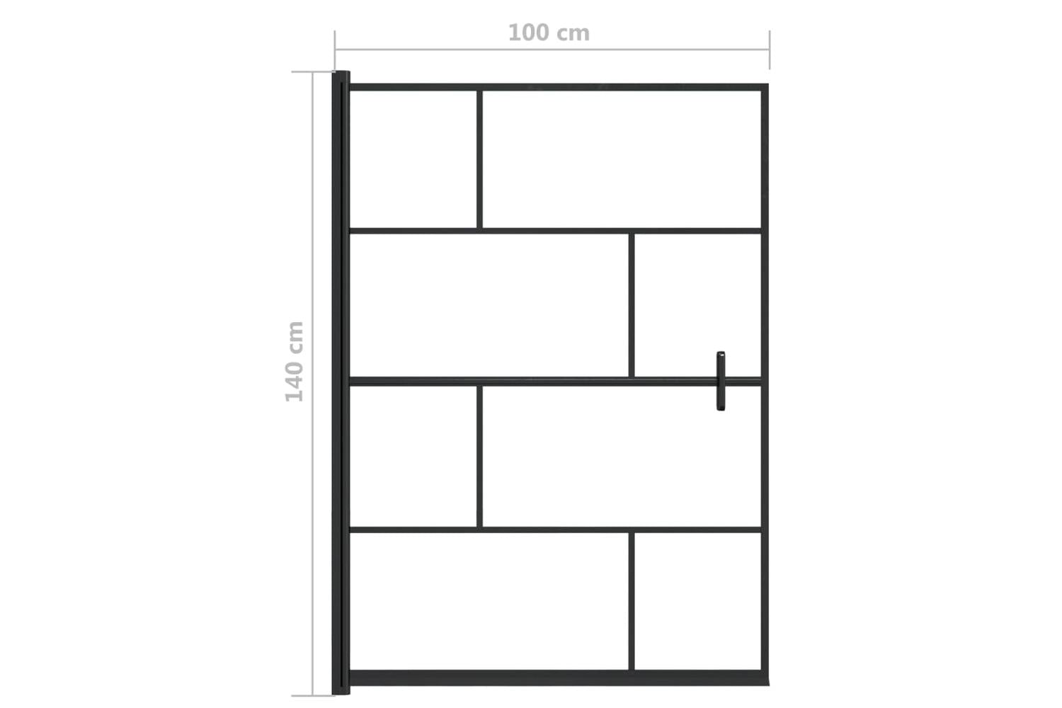 vidaXL 150750 Shower Enclosure Esg 100x140cm Black-5