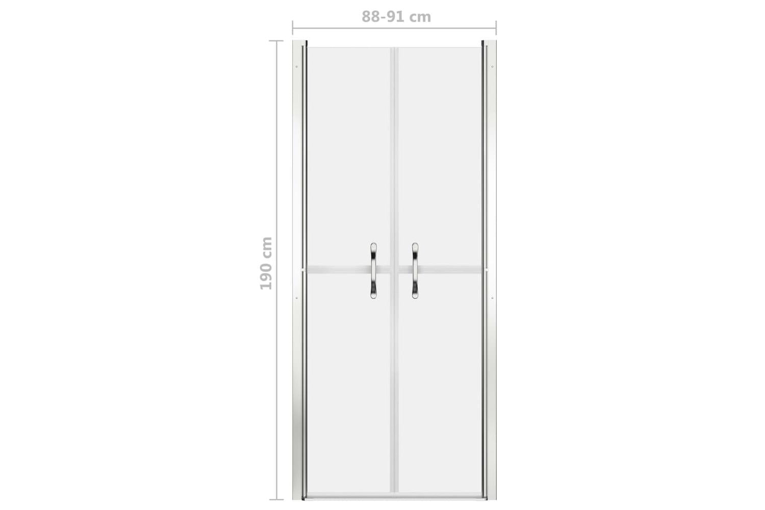 vidaXL 148796 Shower Door Frosted Esg 91x190cm-5