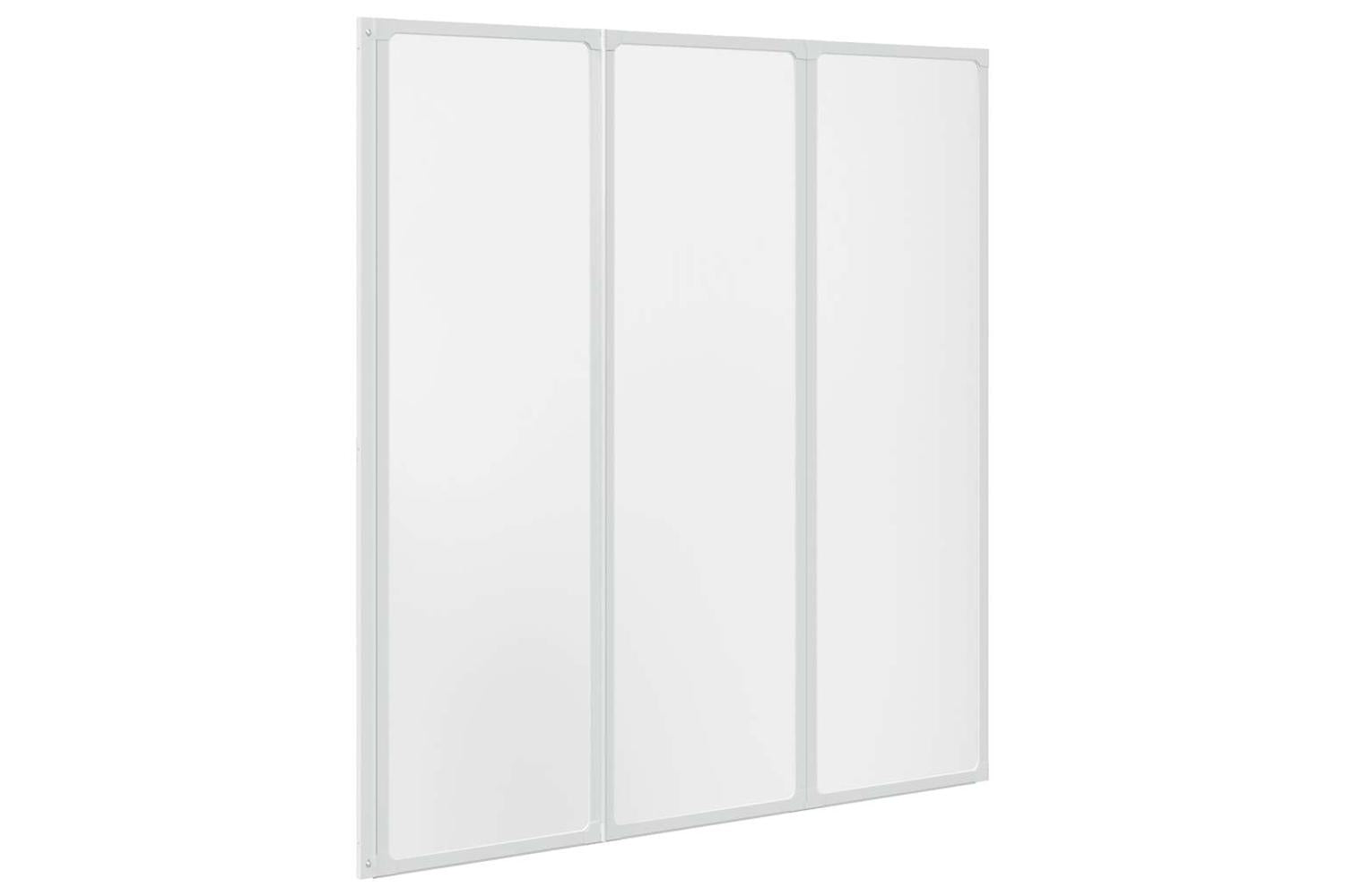 vidaXL 140785 Shower Bath Screen Wall 141 X 132cm 3 Panels Foldable